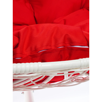 Подвесное кресло M-Group Для двоих 11450106 (белый ротанг/красная подушка) в Пинске