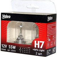 Галогенная лампа Valeo H7 +50% Light 2шт [32614]