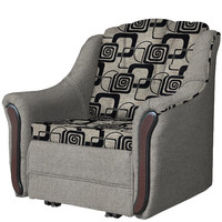 Кресло-кровать Асмана Виктория (рогожка кубики коричневые/рогожка бежевый)