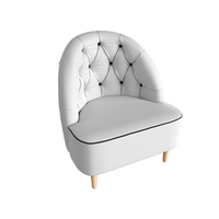 Интерьерное кресло Mebelico Амиса 306 110059 (экокожа белый/кант черный)