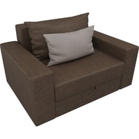 Кресло-кровать Лига диванов Мэдисон 106127 (рогожка, коричневый/коричневый/бежевый)