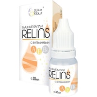 Препараты для лечения заболеваний глаз и ушей Doctor Klaus Relins капли с витаминами A, E, B6, 10 мл.