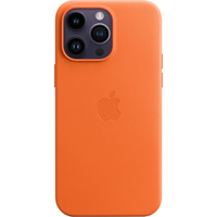 Чехол для телефона Apple MagSafe Leather Case для iPhone 14 Pro Max (оранжевый)