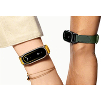 Фитнес-браслет Xiaomi Smart Band 8 (серый, с темно-зеленым ремешком из ткани с кожаными вставками, китайская версия)