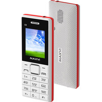 Кнопочный телефон Maxvi C9 White-Red