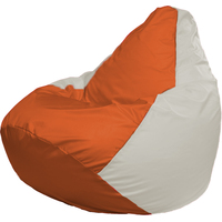 Кресло-мешок Flagman Груша Г2.1-189 (оранжевый/белый)