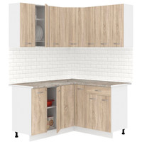 Готовая кухня Кортекс-мебель Корнелия Лира 1.5x1.4 (дуб сонома/марсель)