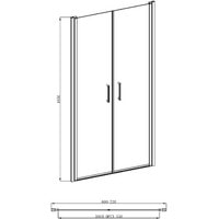 Душевая дверь Adema Nap Duo-70 (тонированное стекло)