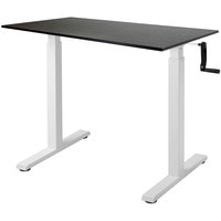 Стол для работы стоя ErgoSmart Manual Desk Compact 1380x800x18 мм (дуб мореный/белый)