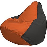 Кресло-мешок Flagman Груша Медиум Г1.1-210 (оранжевый/темно-серый)
