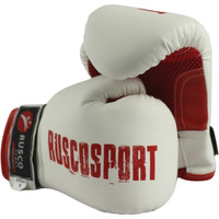 Тренировочные перчатки Rusco Sport 8 oz (белый/красный)