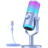 Проводной микрофон Maono DM30 RGB (сиреневый)
