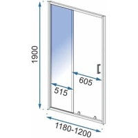 Душевая дверь Rea Slide Pro 120 (хром/прозрачное стекло)