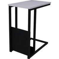 Приставной столик AksHome Foxy 92416 (белый мрамор/черный)