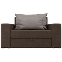 Кресло-кровать Лига диванов Мэдисон 106126 (рогожка, коричневый/бежевый)