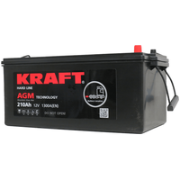 Автомобильный аккумулятор KRAFT AGM 210(3) евро (210 А·ч)