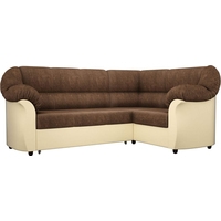 Угловой диван Mebelico Карнелла 60279 (коричневый/бежевый)