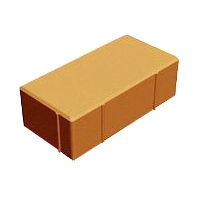 Тротуарная плитка Тро-Туар Кирпичик-6 20x10x6 (оранжевый)