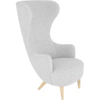 Интерьерное кресло Tom Dixon Wingback Chair BLACK Fabric C (белый/коричневый) в Лиде