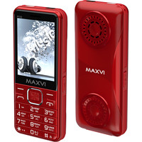 Кнопочный телефон Maxvi P110 (красный)
