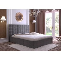 Кровать Bon Mebel Эва с ПМ 160x200 (велюр коричневый)