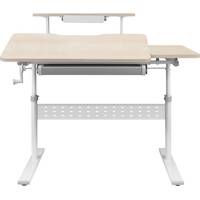 Ученический стол Anatomica Dunga Armata с надстройкой, органайзером и подставкой для книг (клен/серый/серый)