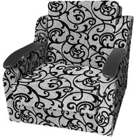 Кресло-кровать Асмана Виктория с декором (рогожка завиток черный)