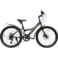 Велосипед Stream Travel 24 (черный/зеленый)