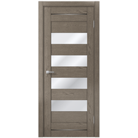 Межкомнатная дверь MDF-Techno Dominika 106 50x200 (дуб каменно-серый, лакобель коричневый) в Борисове