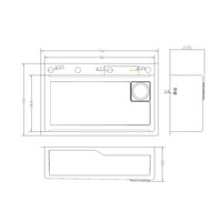 Кухонная мойка ARFEKA AF 750*460 Satin Nano