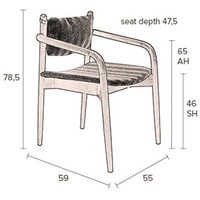 Интерьерное кресло Dutchbone Torrance (серый/коричневый) в Могилеве