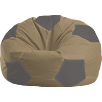 Кресло-мешок Flagman Мяч М1.1-186 (бежевый темный/серый)