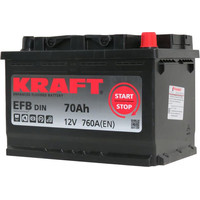 Автомобильный аккумулятор KRAFT EFB 70 R+