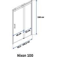 Душевая дверь Rea Nixon-2 100
