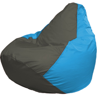 Кресло-мешок Flagman Груша Г2.1-359 (тёмно-серый/голубой)