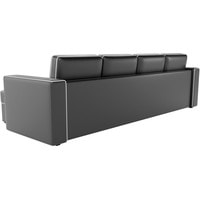 П-образный диван Лига диванов Принстон 100063 (экокожа, черный)