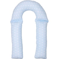 Подушка для беременных Мама рада! G-образная Трансформер 340 х 35 см (серо-голубые звезды)