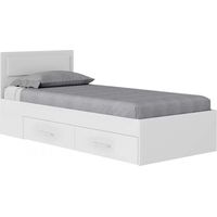 Кровать Mio Tesoro Абрау с ящиками 90x200 (белый текстурный)