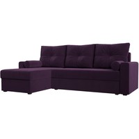 Угловой диван Mio Tesoro Верона лайт левый (велюр, фиолетовый)