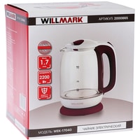 Электрический чайник Willmark WEK-1704G (белый/красный)