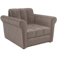 Кресло-кровать Мебель-АРС Гранд (бархат, серо-шоколадный/Star Velvet 60 Cofee)