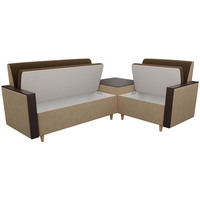 Угловой диван Mebelico Модерн 61164 (правый, коричневый/бежевый)