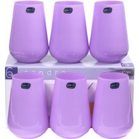 Набор стаканов для воды и напитков Bohemia Crystal Sandra Purple 23013/D5124/380