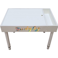 Детский стол Sendy Световой со стандартной крышкой (иллюстрация в лесу/белый)