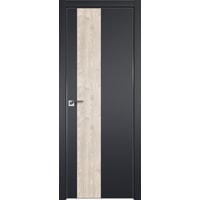 Межкомнатная дверь ProfilDoors 5E 80x200 (черный матовый/вставка каштан светлый)