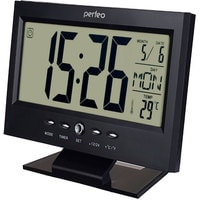Настольные часы Perfeo Set PF-S2618 (черный)