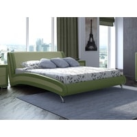 Кровать Ormatek Corso-2 160x200 (экокожа, олива/зеленое яблоко)