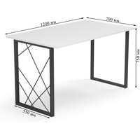 Кухонный стол Mio Tesoro Wasabi 120x70 (белый/черный)