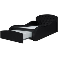 Кровать Mebelico Майя 140x70 (кожзам, черный)