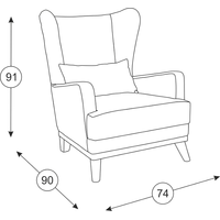 Интерьерное кресло Нижегородмебель Оскар ТК 312 (толидо 03)